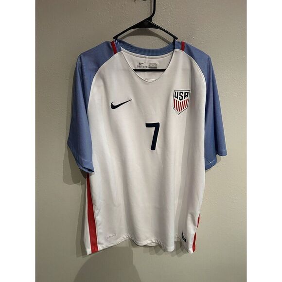 Bobby Wood #7 US Soccer Team USA Jersey White Mens Size XXL - Picture 1 of 9